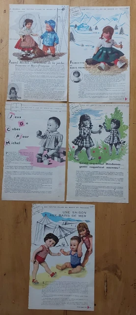 Lot De 30 Patrons De Couture Poupée Modes Et Travaux - Année 1993 - France