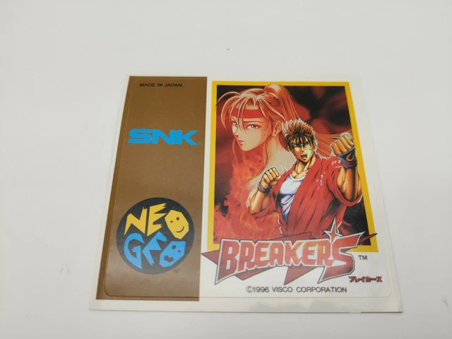 Autocollant Metal Slug Version Japon NEO GEO AES Neuf Autocollant Metal Slug Version Japon NEO GEO AES Neuf