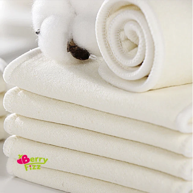 10 Pack Cloth Baby Diaper Inserts Liner 4 Layers Bamboo Cotton Reusable