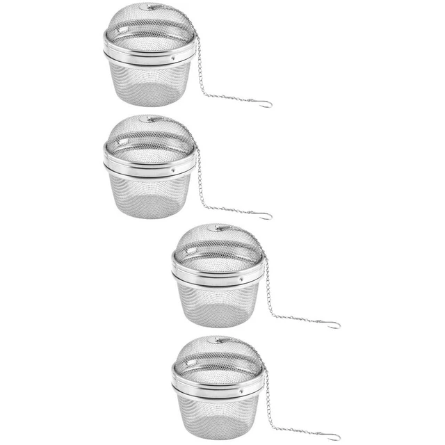 4 Pcs Tea Steeper Stainless Steel Tea Metal Tea Strainer Filter Screen