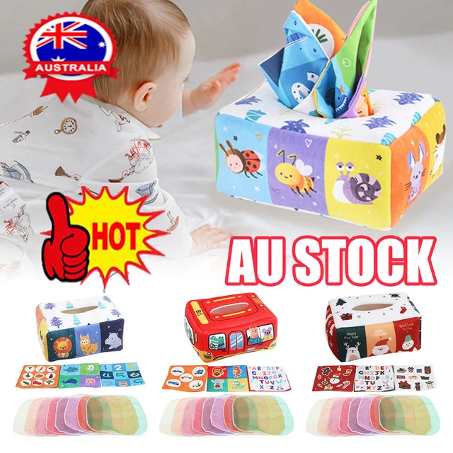 Tissue Box Baby Sensory Toy Colorful Rainbow Dance Scarves Toy for Kids XD
