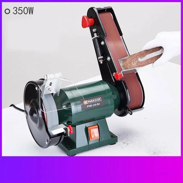 220V Electric Belt Sander Abrasive Finishing Grinding Machine Knife Sharpener