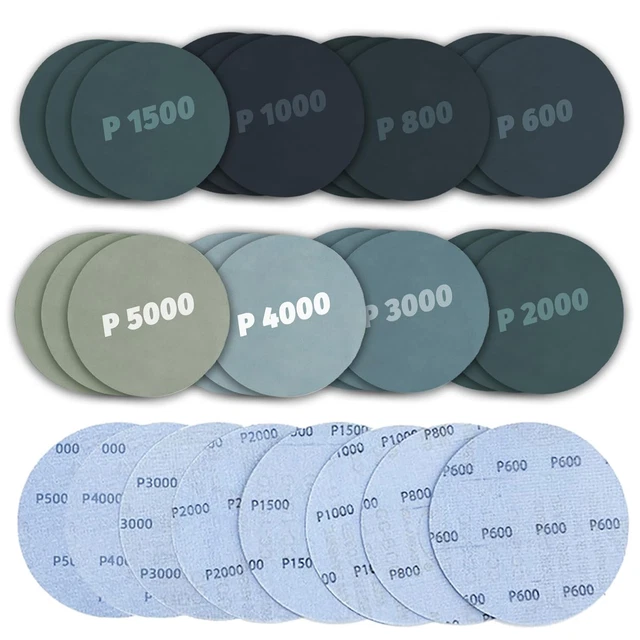 30 Pezzi Dischi Abrasivi 125mm - Grana 1000-5000 Per Auto, Legno E Metallo - Foto 8