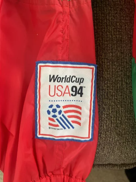 Vintage 1994 World Cup Italy Apex One Windbreaker Track Jacket Adult Small Nylon 3