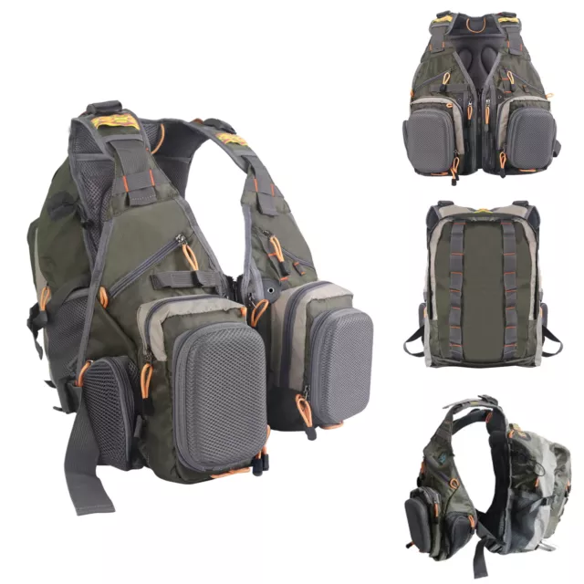 Maxcatch Fly Fishing Vest Backpack Multi-pocket Chest Mesh Bag Outdoor Sports