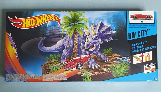 NUOVO NON APERTO Hot Wheels 2012 Dino Spinout Dino Piste Mattel