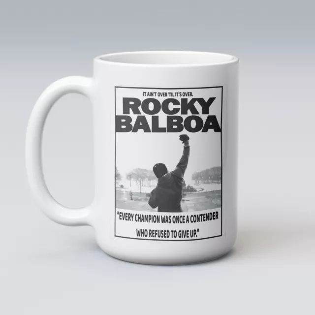 Rocky Balboa Tea Coffee Mug  Boxing Classic Movie Quote Motivational Training