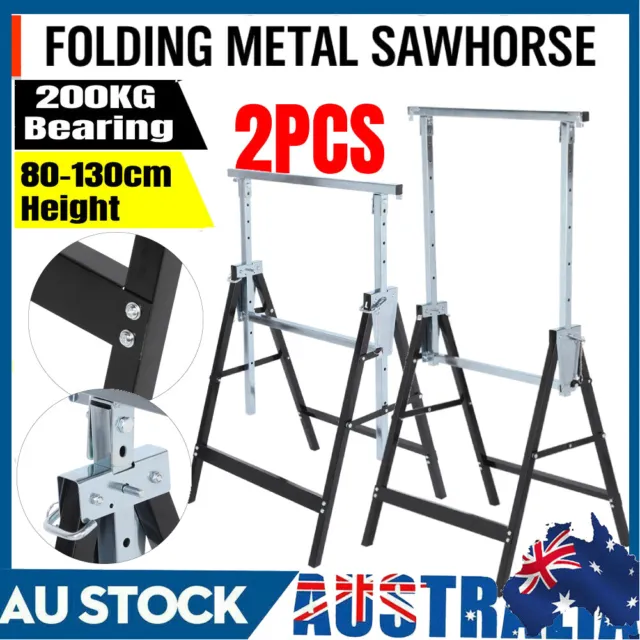 2x Scaffolding Trestles Building Handyman Works Scaffold Saw Horse Bench 200kg