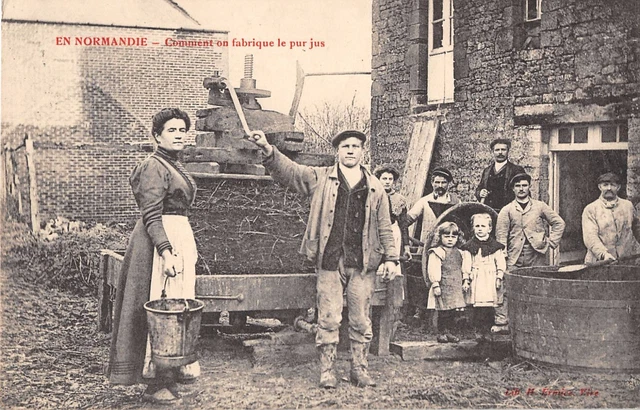 Carte Postale Ancienne – Calvados (14) – Fabrication Du Pur Jus De Pomme – Début 1900