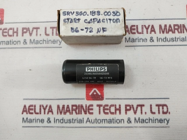Philips 56-72 MFD Electric Motor Start Capacitor 220-250 VAC 60Hz