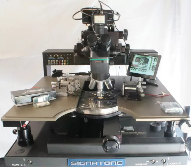 Signatone 12 inch Probe Station Prober Cascade Microtech RF Probe 1 YR Warranty Signatone 12 inch Probe Station Prober Cascade Microtech RF Probe 1 YR Warranty