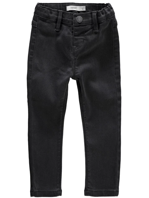 Ragazza Jeans Stretch Pantaloni Elasticizzati Lungo di Tessuto Kids Grigio Scuro