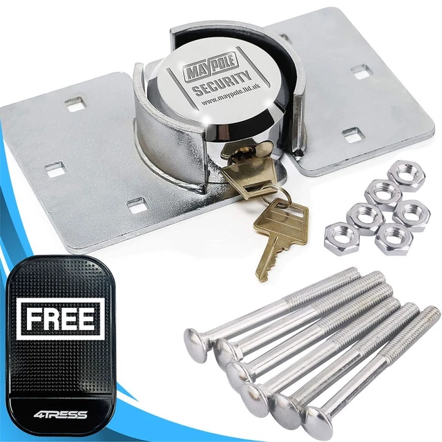 Relaxdays Antifurto Rimorchi, Serratura A 2 Chiavi, Protezione Gancio Camper Lucchetto Sicurezza Auto Nero Arancione 90687547 - Foto 5