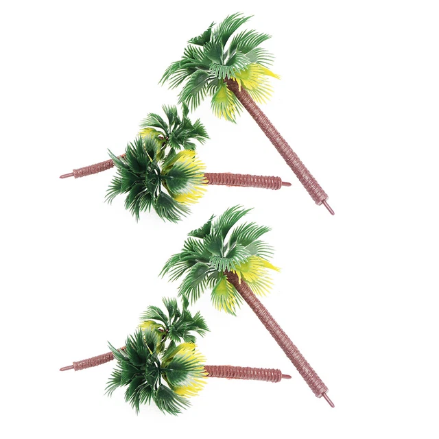8 pz albero di cocco artificiale alberi da traino falsi Hawaii mini ferrovia