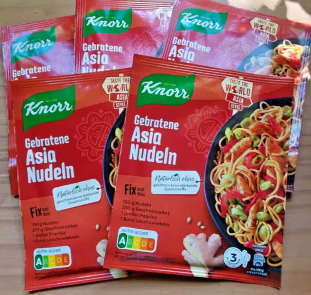 Nuevo! Knorr Gebratene Asia Fideos (43,33 / KG) 5 X 30g