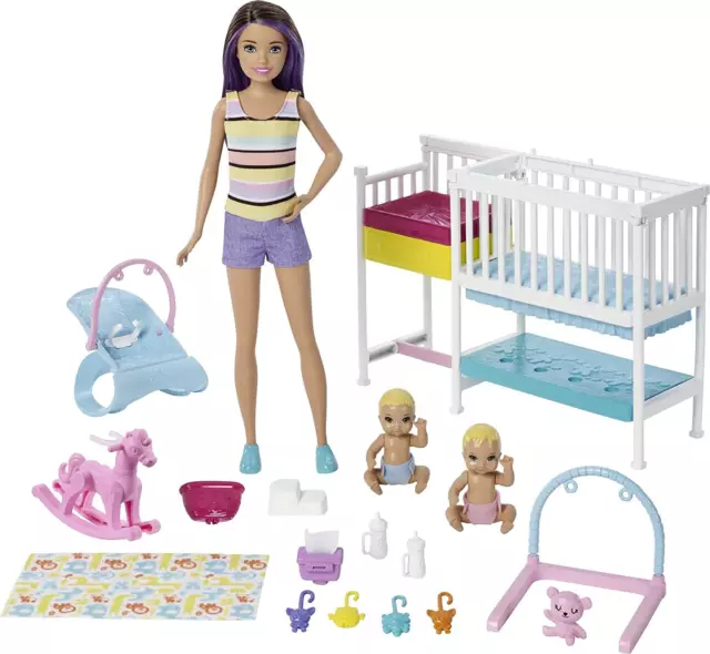 Barbie Skipper Babysitters Inc Dolls & Playset, Nap 'N Nurture Nursery, Skipper