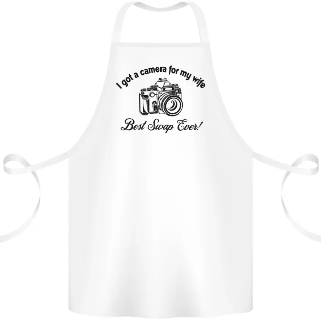 Camera for My Wife Photographer Photography Cotton Apron 100% Organic