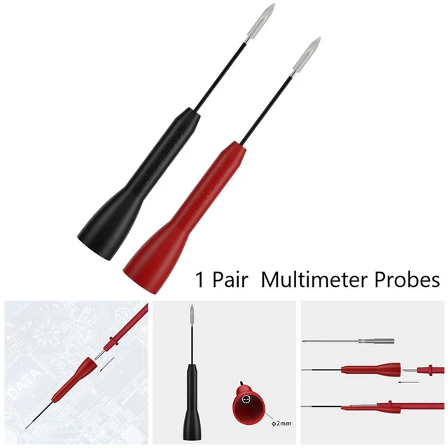 2 Universel Multimètre Broche 1mm non-Destructive Sonde for 2mm Câble de Test