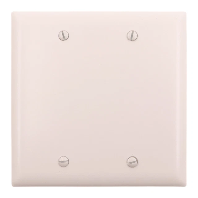 Pass & Seymour Tp23-La Wall Plate, 2-Gang, Blank, Lt Almond (20-Pack)