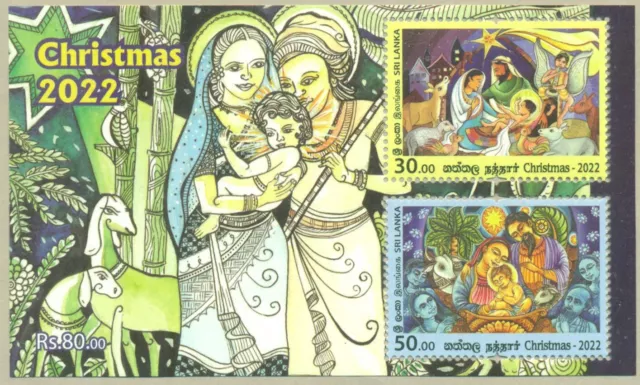 Sri Lanka 2022 Mnh Ms Christmas