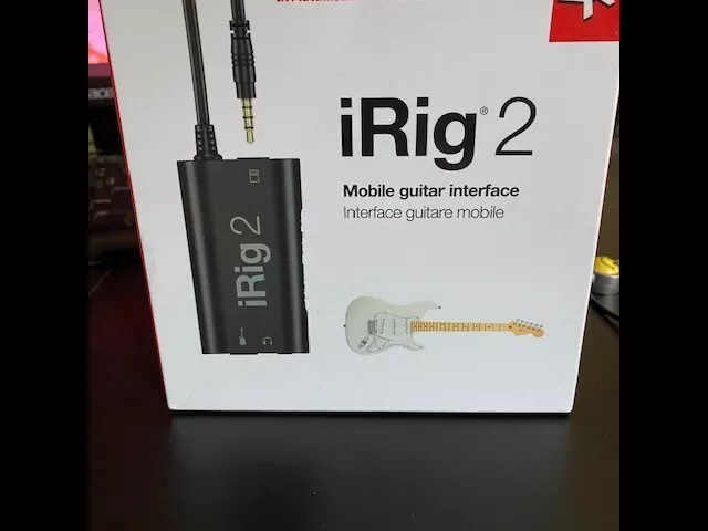 iRig 2-Mobile Guitar Interface by IK Multimedia-black with box & paperwork