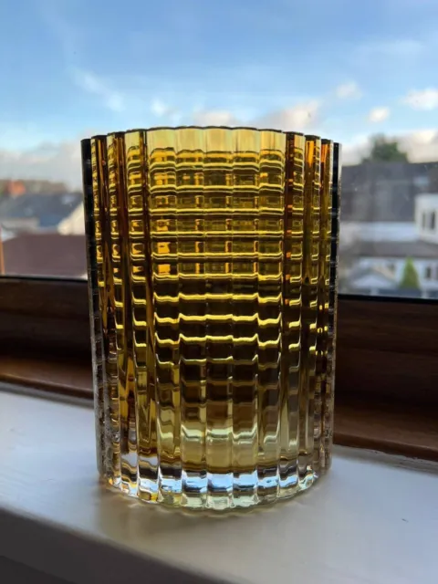 Mid-century Swedish Alsterbro amber glass vase, circa 1960s