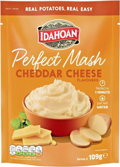 Idahoan Cheddar Cheese Potato Mash, 109 g, Pack of 12