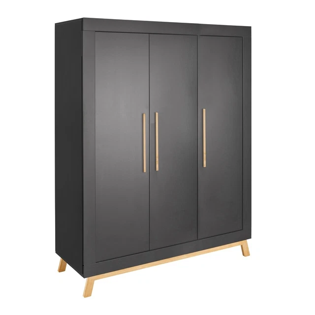 Schardt Miami Black Nature Schrank 3 Türen 194x154x53 cm NEU