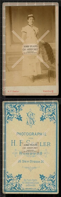 Orig. CDV Kabinettfoto Portrait Porträt Frau