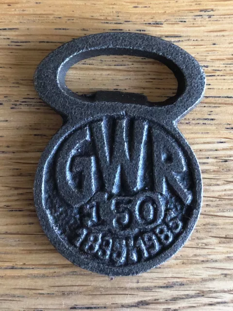 Small Circular Great Western Railway Cast Iron Bottle Opener Gwr Metal Opener