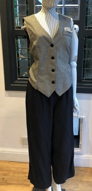 Tuta Vintage Taglia 14 Anni 80 Vintage All Inone Gilet Pantaloni Caren Desiderate