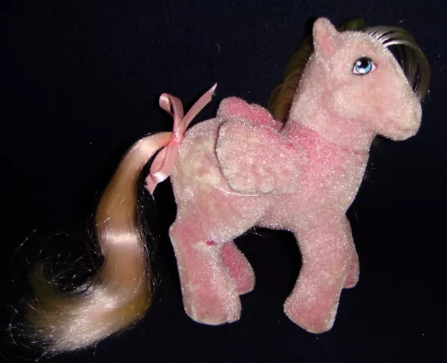 Rose: My Little Pony Vintage So Soft SS Flocked Pegasus Hippity Hop NEAR MINT G1