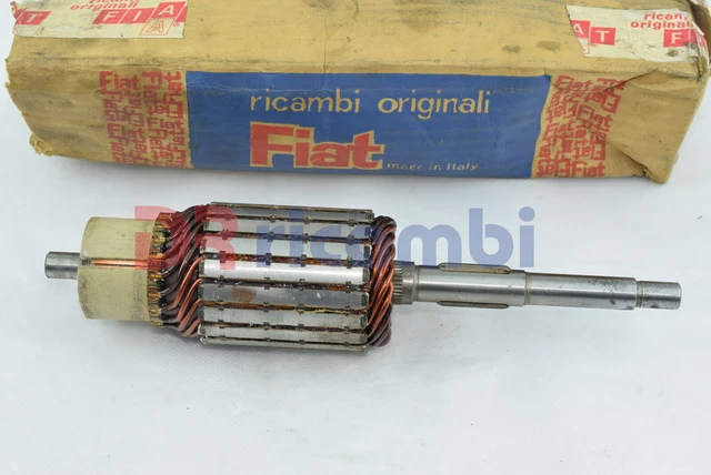 Induit De Dynamo Générateur Pour Fiat 500 F & 126 – Gauche à Droite – Pièce D’origine Collection