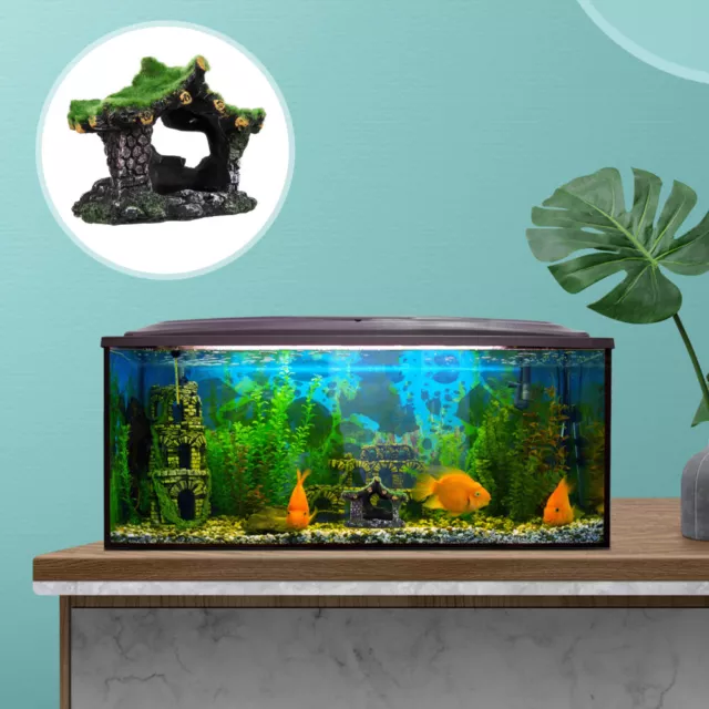 Fish Tank Decoration Resin Reptile House Shelter Animal Aquarium Ornament