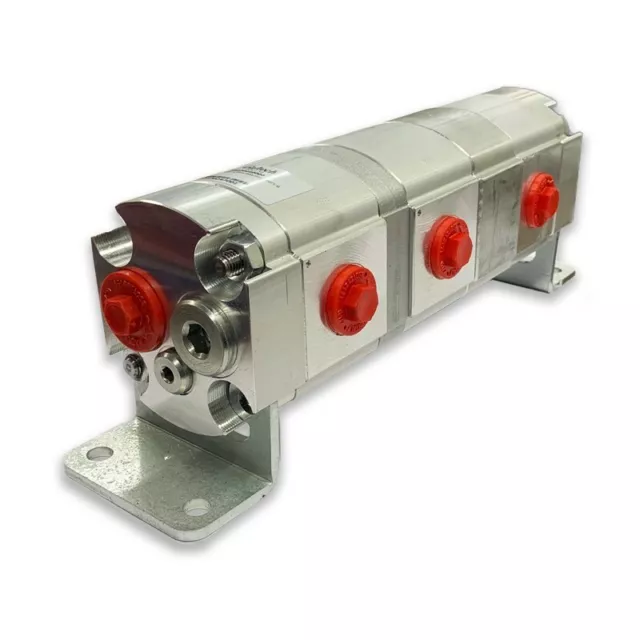 Geared Hydraulic Flow Divider 3 Way Valve, 4.0cc/Rev, with Centre Inlet