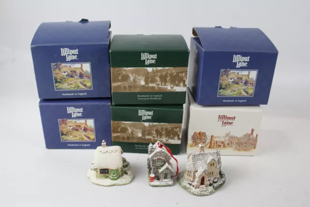 Lilliput Lane Ornament Job Lot Inc. Chill Out Plum Cottage Partridge Cottage x 6