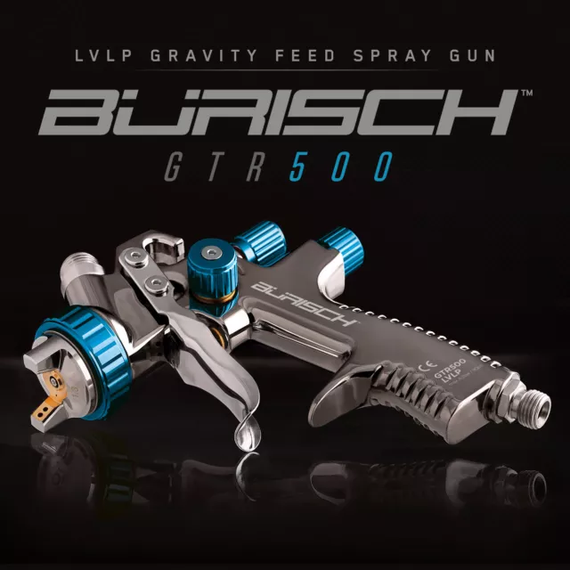 BURISCH LVLP Spray gun spraygun GTR500 1.4mm Gravity Feed Fed