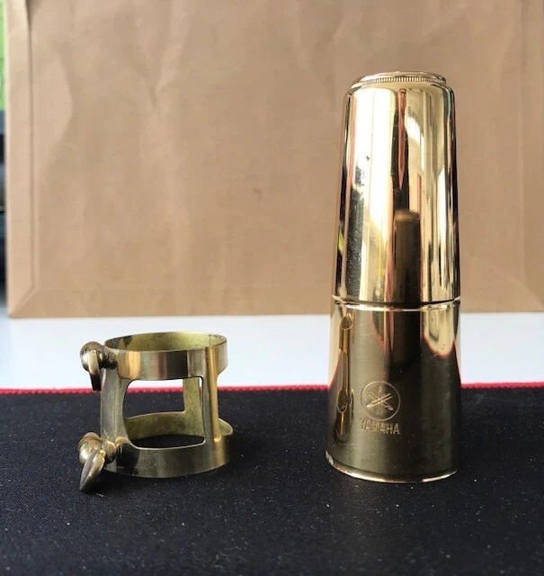 BARITONE SAXOPHONE LIGATURE and Cap Set Yamaha Lacquered Brass £20.00