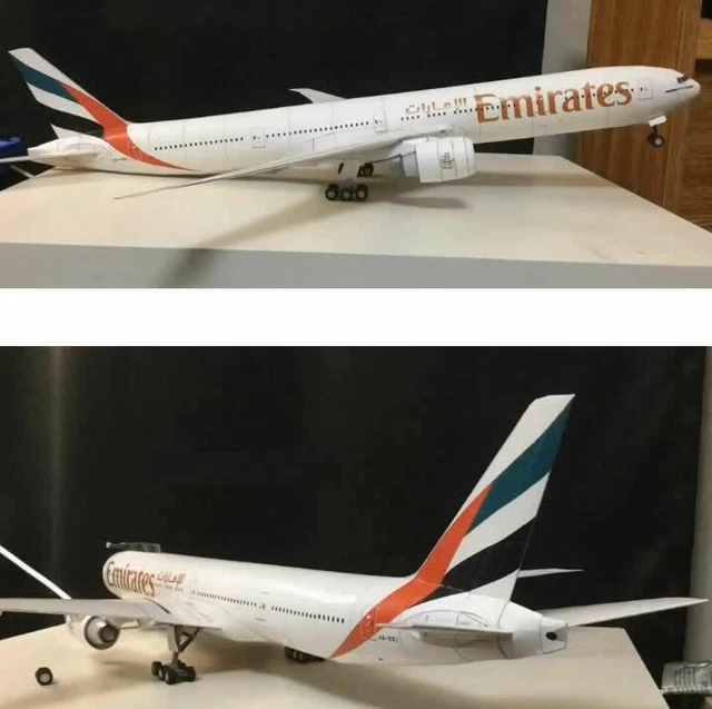 EMIRATES AIRLINES BOEING 777300er plane paper Model DIY do not shoot