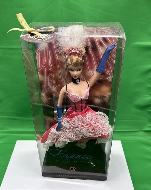 2008 Barbie Doll France Barbie Dolls of the World 50th Anniversary Pink Label
