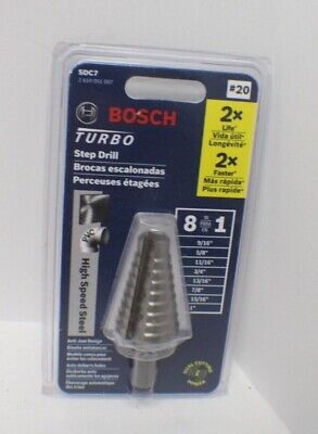 Bosch (SDC7) Turbo Step Drill #20 High Speed Steel - NEW -SEALED