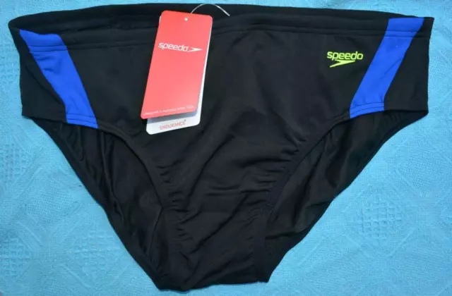 SPEEDO Endurance BLACK Swim Briefs Scungies-Smugglers RRP$50 WAIST Size 90cm-36"