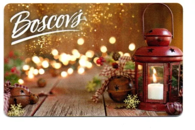Boscov's Pretty Candle Lantern Ornaments Gift Card No $ Value Collectible