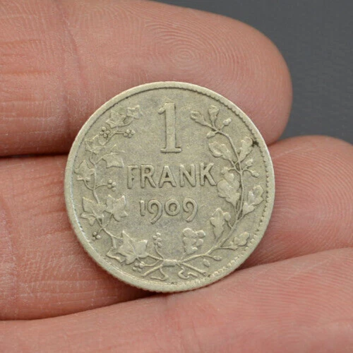 1 franck 1909 LEOPOLD II KONING DER BELGEN argent - sterling  refAP157