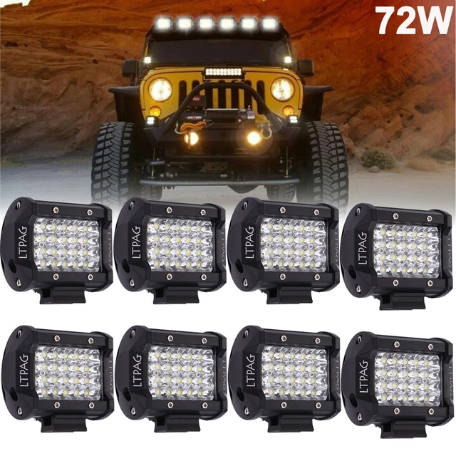 8er 72W Arbeitsscheinwerfer LED Offroad Scheinwerfer Flutlicht SUV LKW 10V-30V