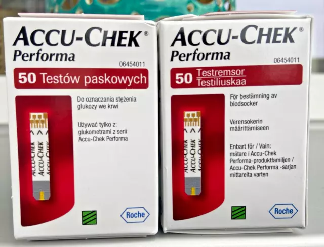 100*(2x50) Accu Chek Performa Blutzuckerteststreifen ORIGINAL NEU/OVP 03/2025