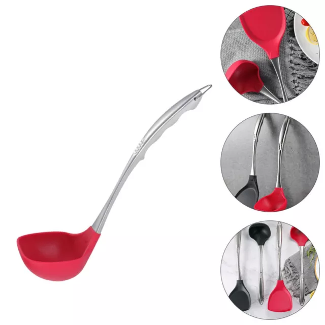 Home Tools Silicone Soup Ladle Spoon Spoons Non Stick Cooking Utensils