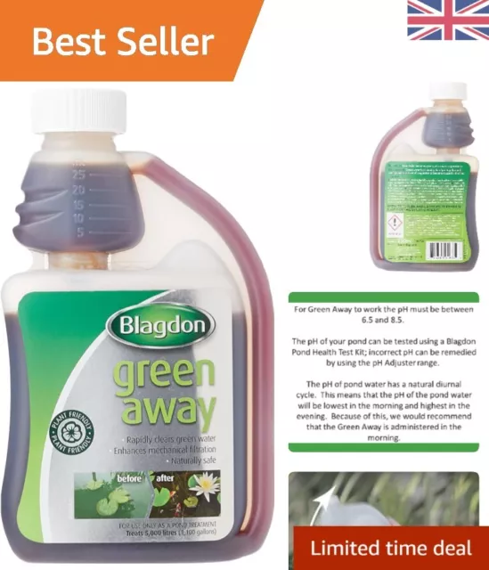 Green Away Pond Water Treatment - Rapidly Clears Algae for Clean Ponds, 250ml