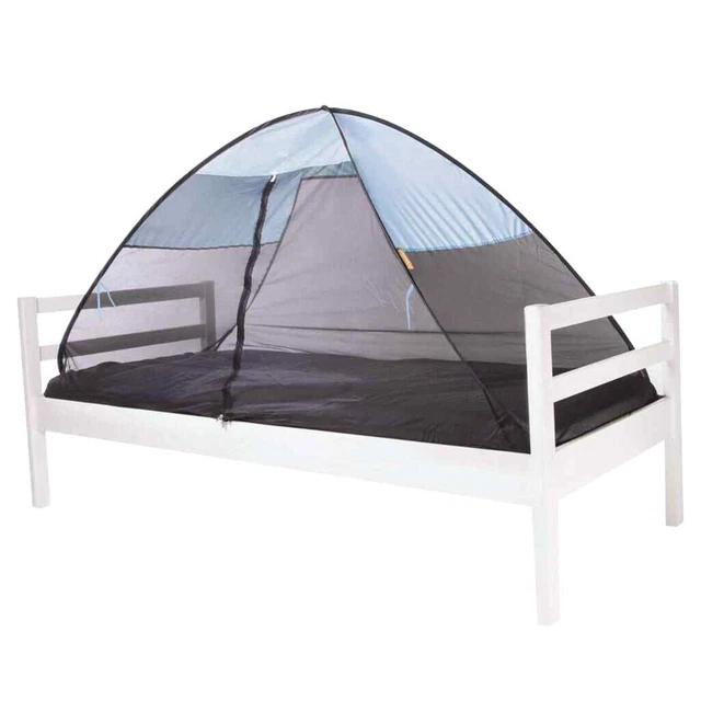 DERYAN Pop-Up-Bettzelt mit Moskitonetz 200x90x110 cm Himmelblau vidaXL 6