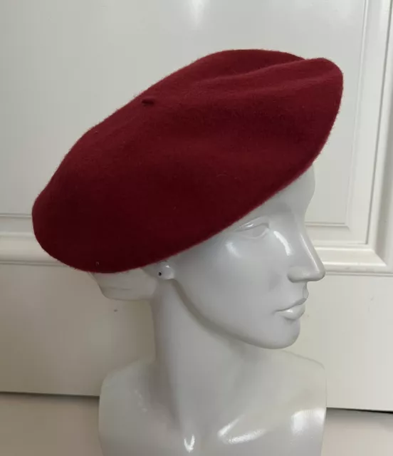 Gucci Red Felt Beret Hat Size M Made In Italy NWT